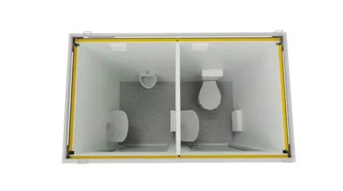 Bloque Sanitario Doble 2,4 × 1,5 m – WC + Urinario Separados, Aislado y Listo para Usar – Contenedores AGRICOLA ESVA (foto 4)