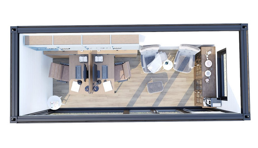 Oficina Contenedor Prefabricada 13,2 m² – Diseño Sostenible, Aislada y Llave en Mano – Contenedores AGRICOLA ESVA (imagen 7)