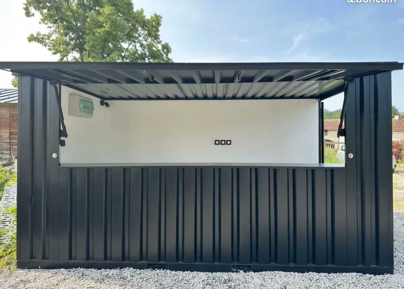 Contenedor convertido en bar/snack/guinguette 4x2m – Hábitat AGRICOLA ESVA (foto 4)