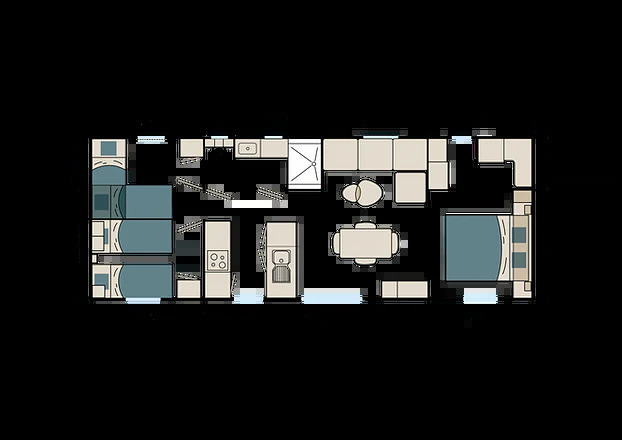 Casa móvil Louisiana Ponant de 40 m² con 3 dormitorios – Hábitat AGRICOLA ESVA (imagen 5)