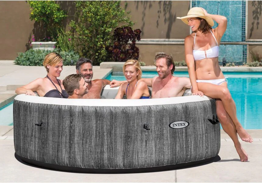 Intex PureSpa Deluxe Madera Gris 85″ x 25″ – Piscinas AGRICOLA ESVA