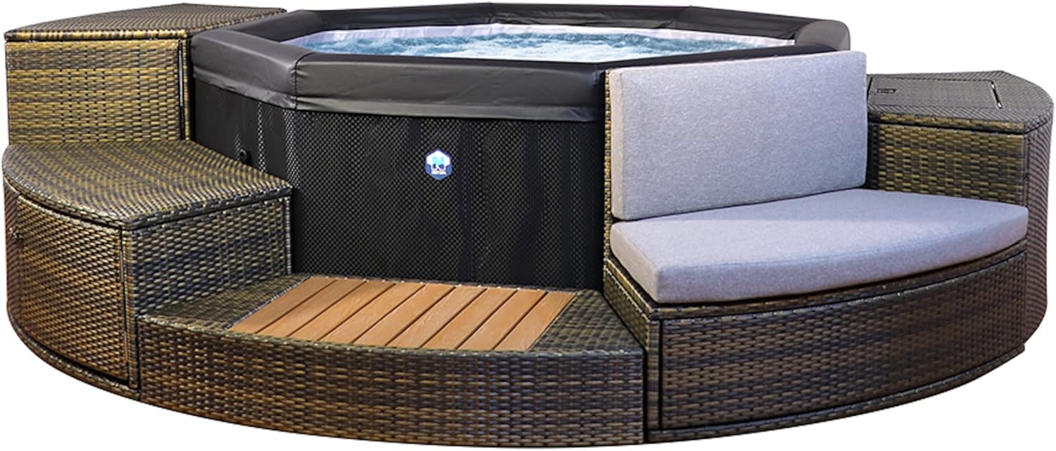NETSPA SP-OCT165/MOB2 NetSpa Octopus – Semirrígido + Muebles – 4 a 6 plazas – Piscinas AGRICOLA ESVA