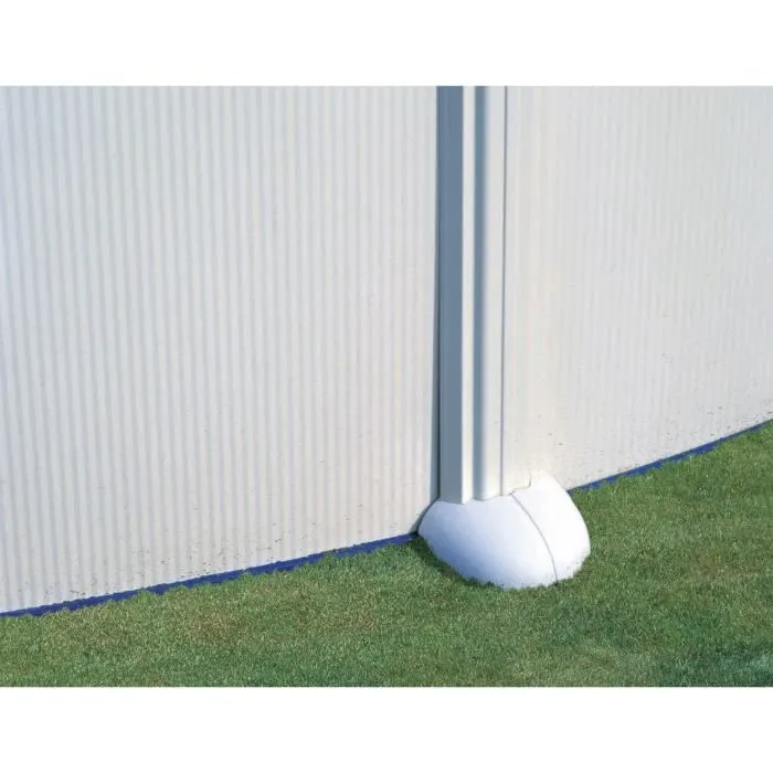 GRE - Kit de piscina redonda elevada de acero blanco de Ø480 x 132 cm (incluye filtro de arena y escalera) – Piscinas AGRICOLA ESVA (imagen 5)