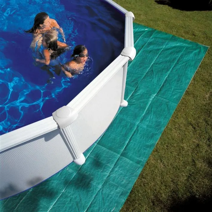 GRE - Kit de piscina redonda elevada de acero blanco de Ø480 x 132 cm (incluye filtro de arena y escalera) – Piscinas AGRICOLA ESVA (foto 5)