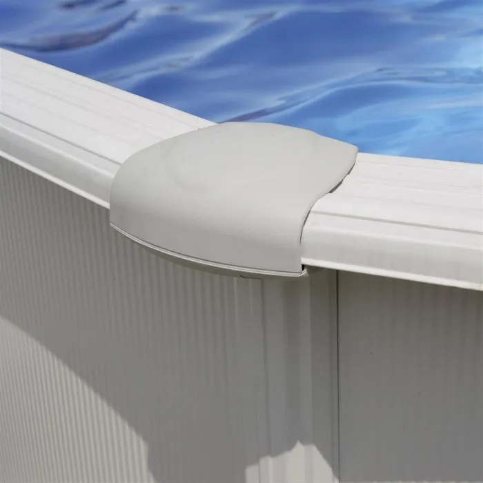 GRE - Kit de piscina redonda elevada de acero blanco de Ø480 x 132 cm (incluye filtro de arena y escalera) – Piscinas AGRICOLA ESVA (foto 6)