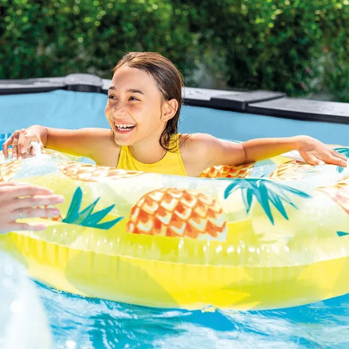 Kit de piscina tubular desmontable Intex - Grafito - 400 x 300 cm - Rectangular (escalera, válvulas, filtro, cubierta) - 26396GN – Piscinas AGRICOLA ESVA (imagen 7)