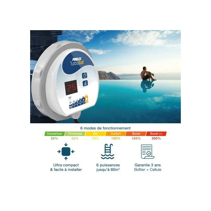 Clorador salino Poolex Turbo Salt - Modelo 200 para piscinas de 20 m³ – Piscinas AGRICOLA ESVA (foto 5)