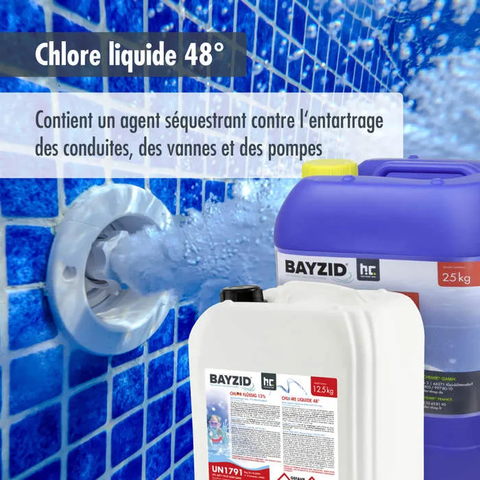Cloro líquido Höfer Chemie 8 x 25 kg (200 kg) - Cloro líquido a 48° para piscinas con concentración para el mantenimiento de piscinas – Piscinas AGRICOLA ESVA (foto 3)