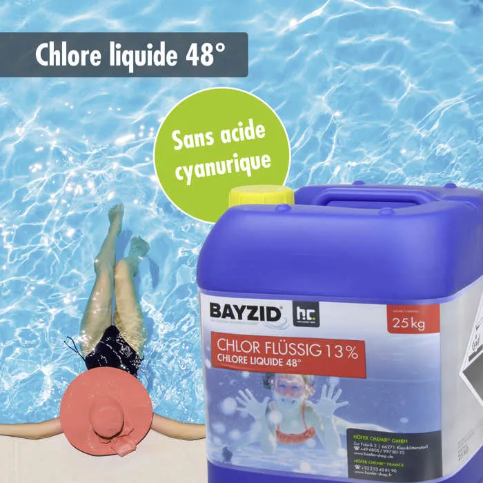 Cloro líquido Höfer Chemie 8 x 25 kg (200 kg) - Cloro líquido a 48° para piscinas con concentración para el mantenimiento de piscinas – Piscinas AGRICOLA ESVA (foto 5)