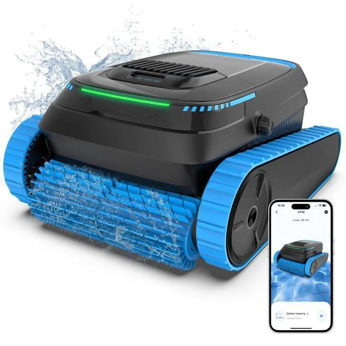 Robot limpiafondos AIRROBO CP40 para piscinas, limpieza de suelos y paredes, 120 min de autonomía (170 m²), control por app, cesta grande de 4 L. – Piscinas AGRICOLA ESVA
