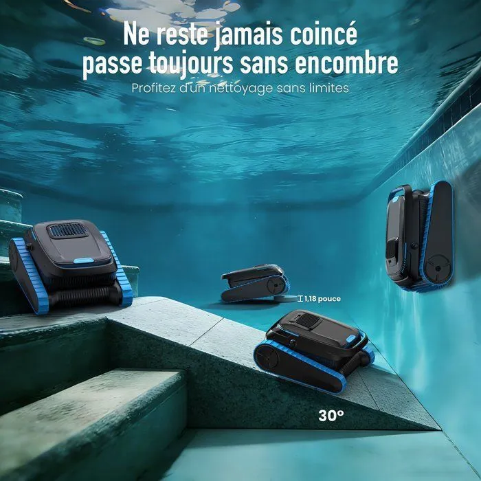 Robot limpiafondos AIRROBO CP40 para piscinas, limpieza de suelos y paredes, 120 min de autonomía (170 m²), control por app, cesta grande de 4 L. – Piscinas AGRICOLA ESVA (imagen 6)