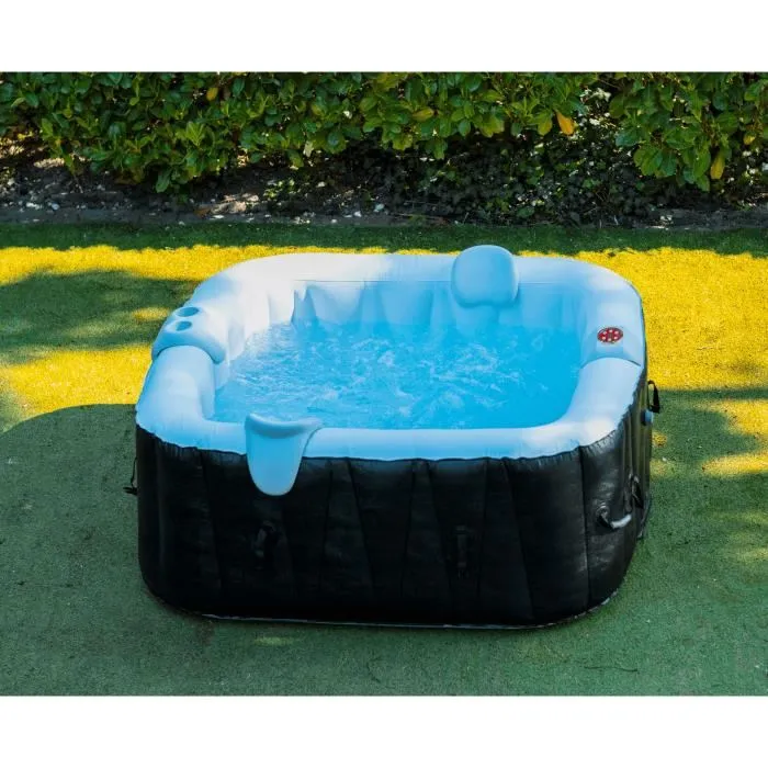 Spa cuadrado hinchable Ospazia - 4 plazas - 130 microchorros - 40 °C – Piscinas AGRICOLA ESVA
