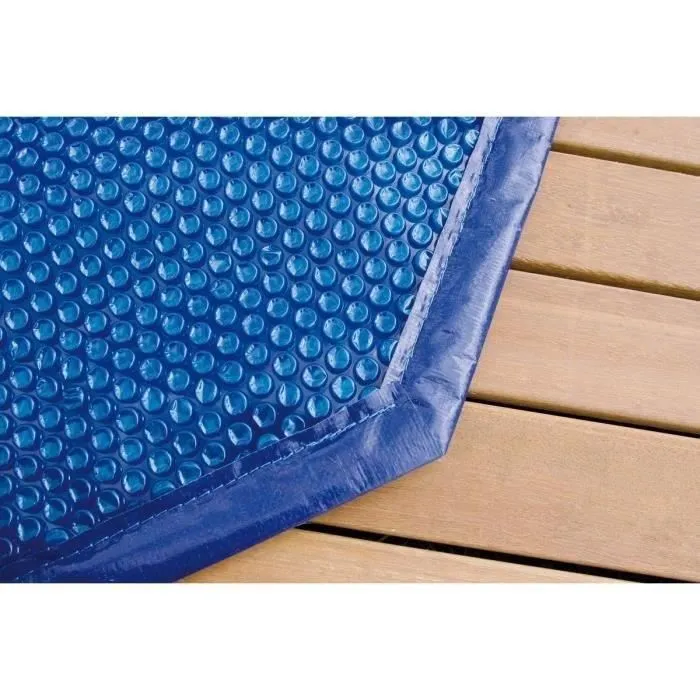 Cubierta de burbujas para piscina octogonal de madera UBBINK 510 - Azul - 400 micras – Piscinas AGRICOLA ESVA