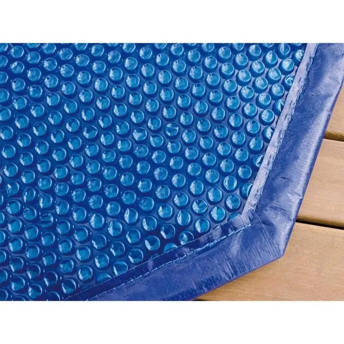Cubierta de burbujas para piscina octogonal de madera UBBINK 510 - Azul - 400 micras – Piscinas AGRICOLA ESVA (foto 3)