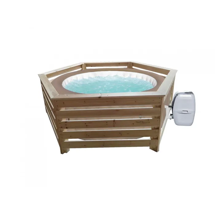 Revestimiento hexagonal de madera Habrita Foresta HAB 2722 BN para spas y piscinas hinchables 2,77x2,21x0,71m – Piscinas AGRICOLA ESVA