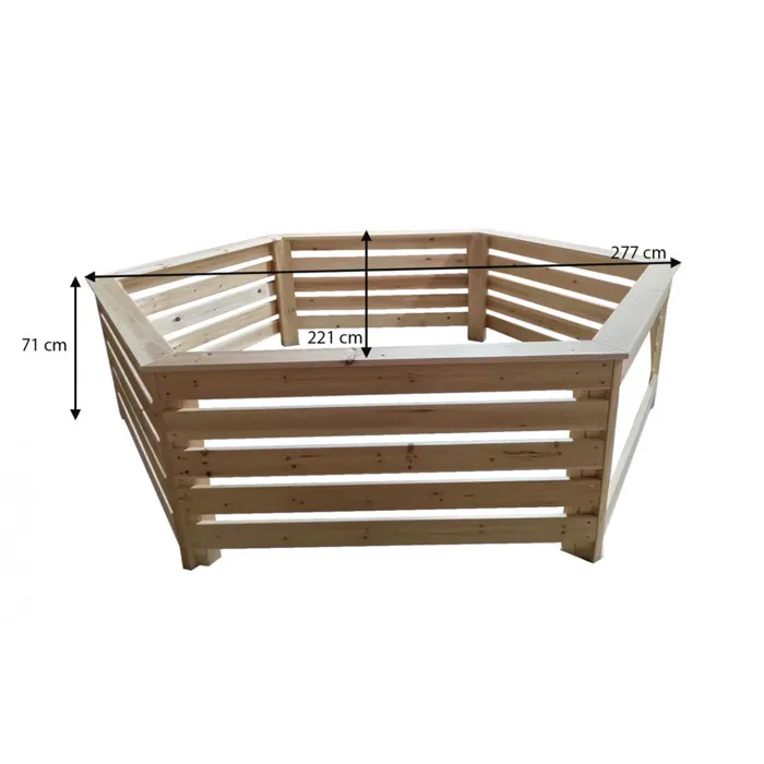 Revestimiento hexagonal de madera Habrita Foresta HAB 2722 BN para spas y piscinas hinchables 2,77x2,21x0,71m – Piscinas AGRICOLA ESVA (imagen 5)