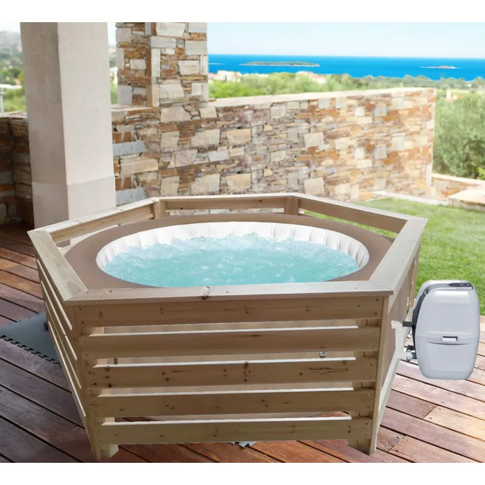 Revestimiento hexagonal de madera Habrita Foresta HAB 2722 BN para spas y piscinas hinchables 2,77x2,21x0,71m – Piscinas AGRICOLA ESVA (foto 5)