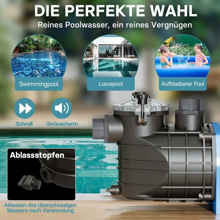 Bomba para piscinas Wiltec 2200 W, caudal 26.400 l/h y altura de impulsión de 18 m – Piscinas AGRICOLA ESVA (imagen 6)