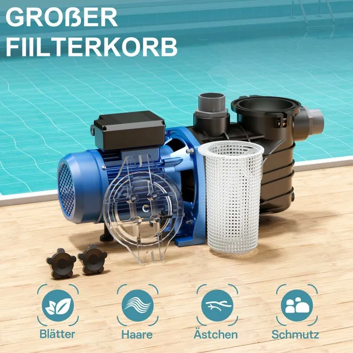 Bomba para piscinas Wiltec 2200W – Caudal 26400 l/h – Altura de impulsión 18 m – Bomba de filtración y circulación para filtros de agua – P – Piscinas AGRICOLA ESVA (foto 5)