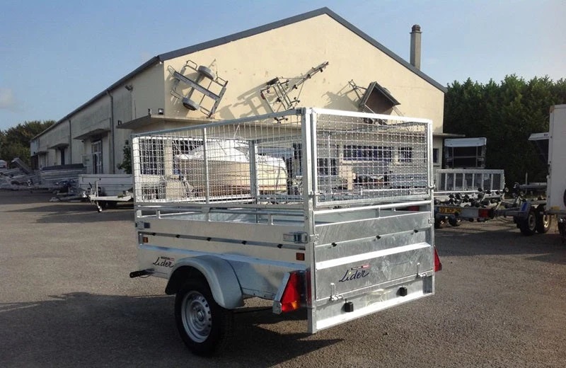 Remolque Lider de alta resistencia con 4 frenos – 750 kg de peso bruto vehicular – 200 x 134 cm – 1 eje – Piscinas AGRICOLA ESVA